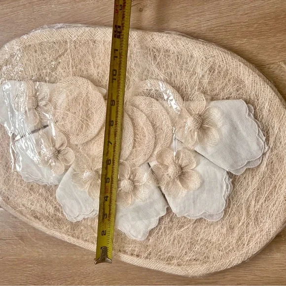 KULTURA SINAMAY‎ Scrunch Placemat & Napkin, Coaster, Napkin Ring, Set Of 6 NWT